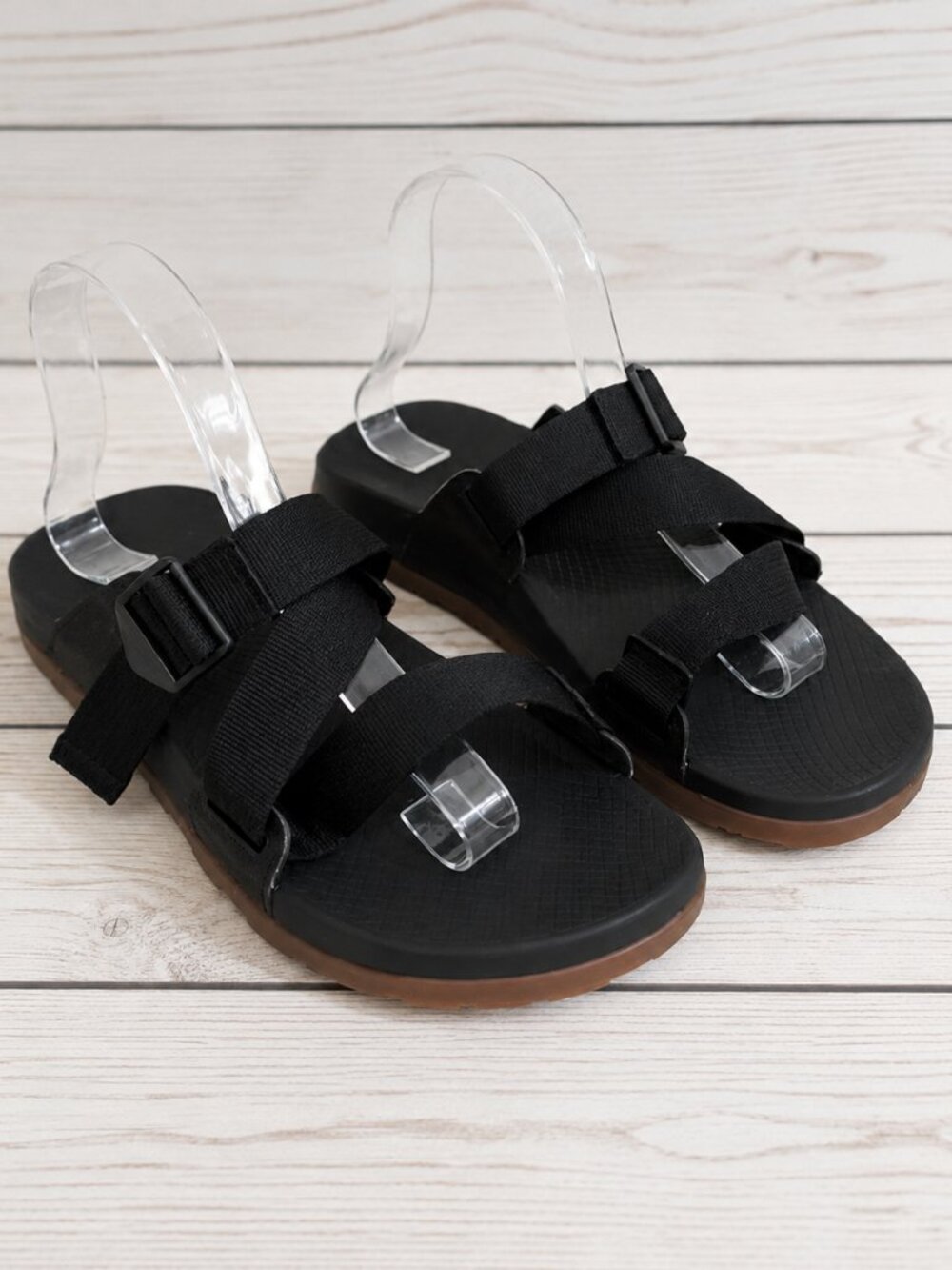 Chaco Black and Brown Sandals with Adjustable Straps Men's Sz 9
